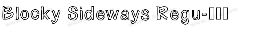Blocky Sideways Regu字体转换